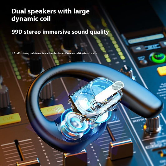 Unilateral Double Speaker Ear-mounted Bluetooth Headset